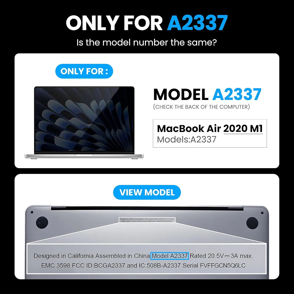 A2337 LCD Screen Display Assembly for MacBook Air 13.3" M1 2020 A2337 EMC 3598 MGN63 MGN93 MGND3 MGN73 MGNA3 MGNE3 Retina 2560x1600 