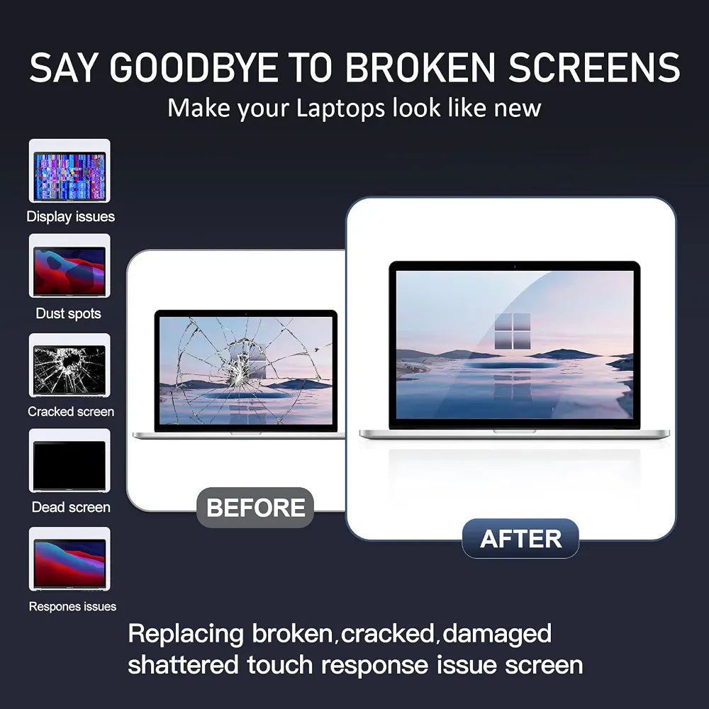 Replacement Screen 13.3" for MacBook Pro 13-inch 2018-2019-2020Year Retina Model：A1989 A2159 A2289 A2251（ Model：EMC 3358 3214 3301 3348 3456） Full LCD Screen Display Assembly（Silver）